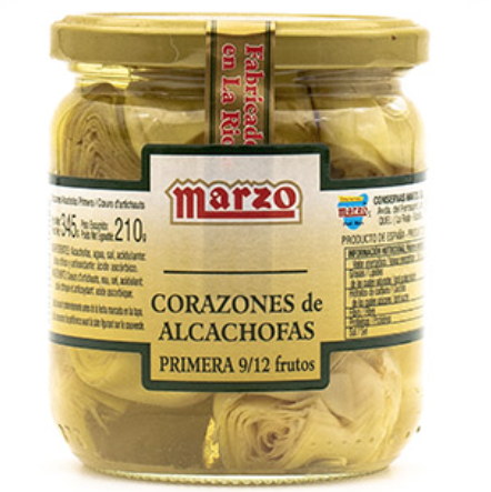 Corazones de alcachofas con atún y quinoa.